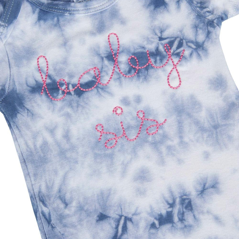 baby bro + baby sis Marble Tie Dye Onesie