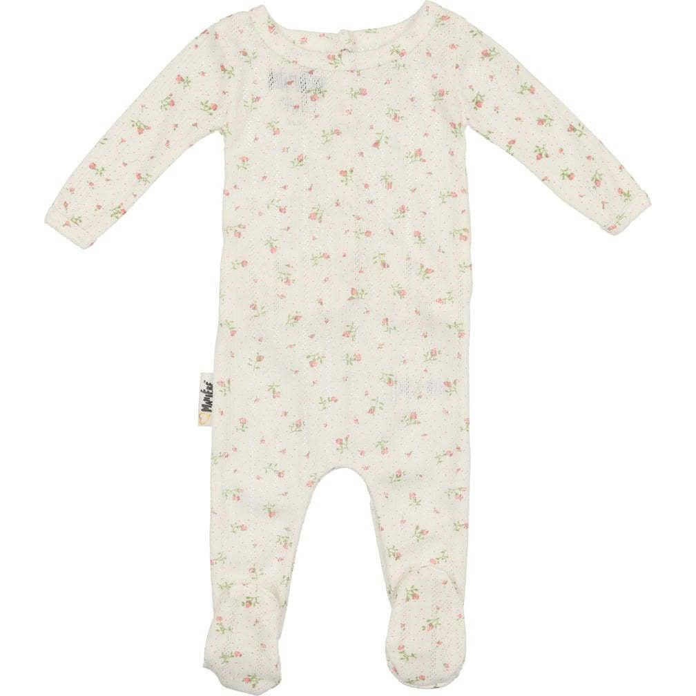 Eyelet Floral Footie