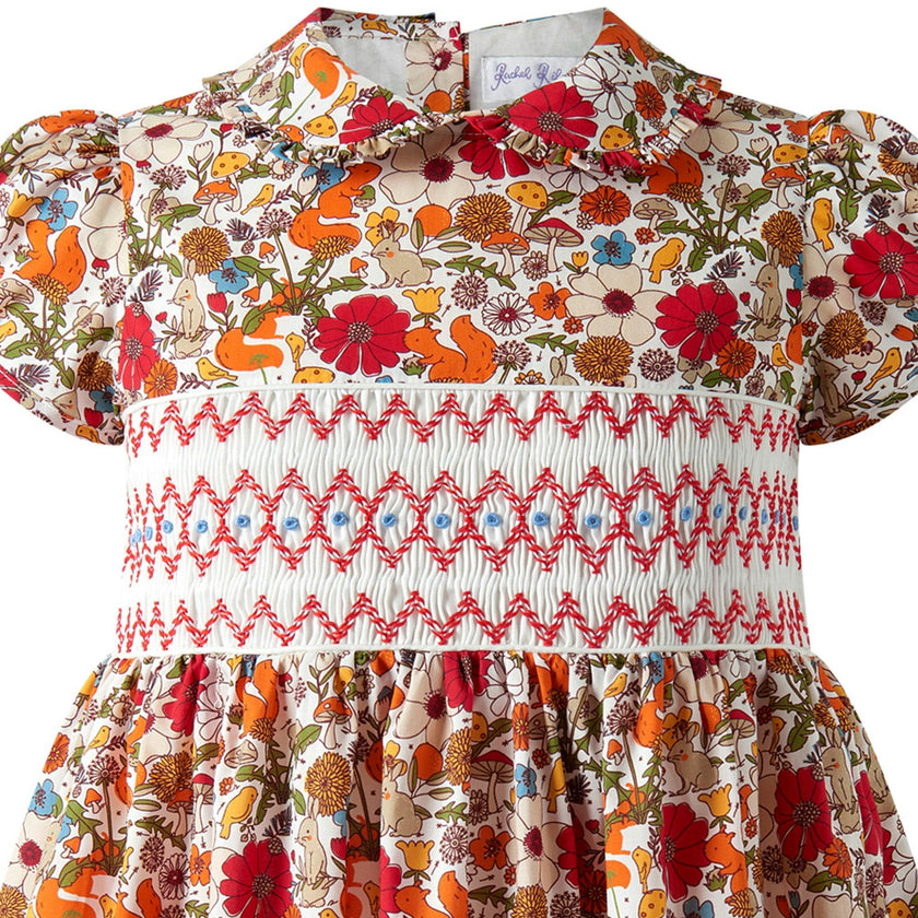 Woodland Floral Smocked Dress