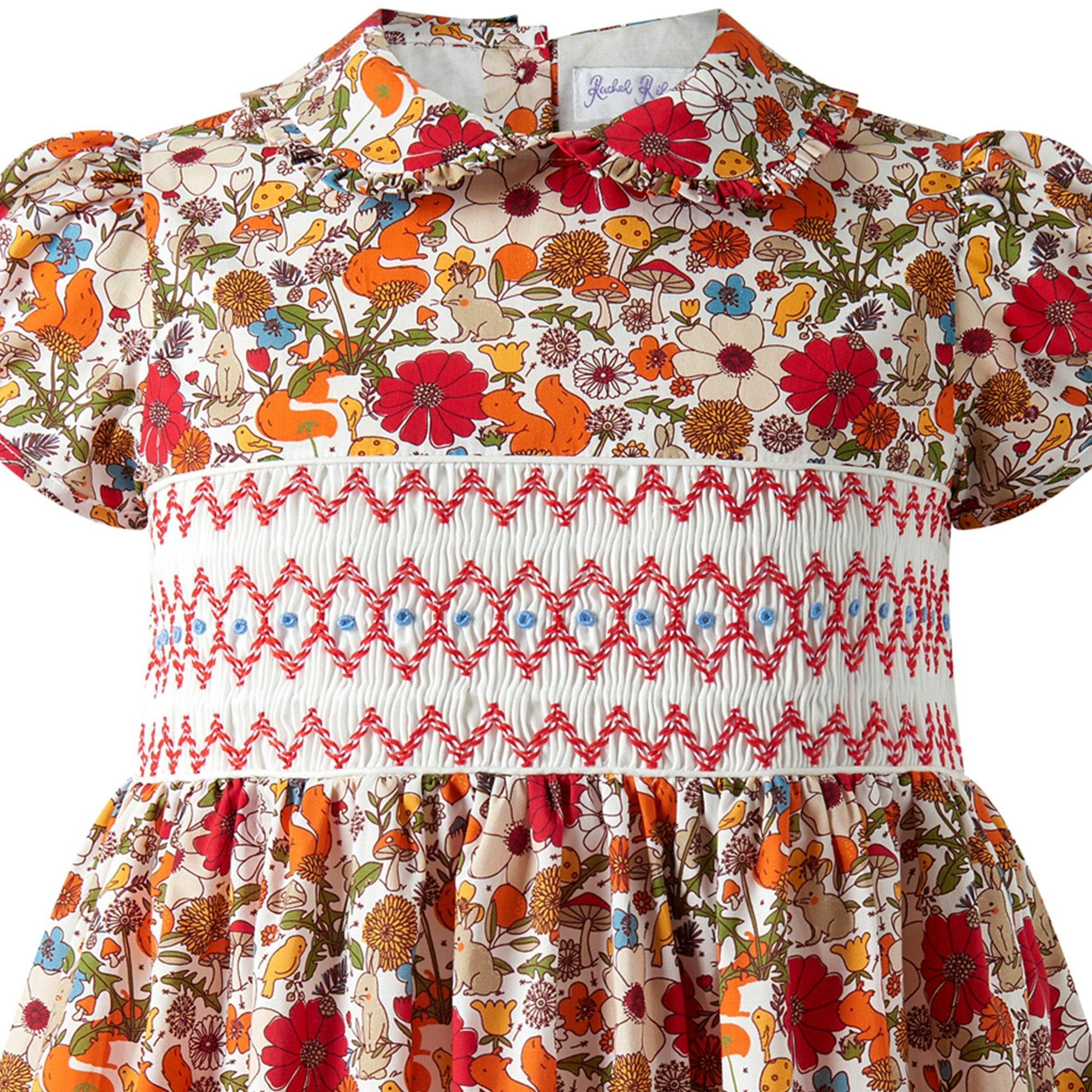 Woodland Floral Smocked Dress