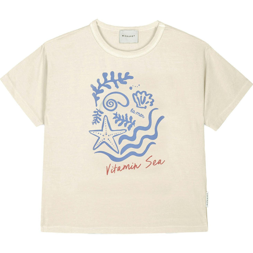 Mipounet SS26 Vitamin, T Shirt Ecru