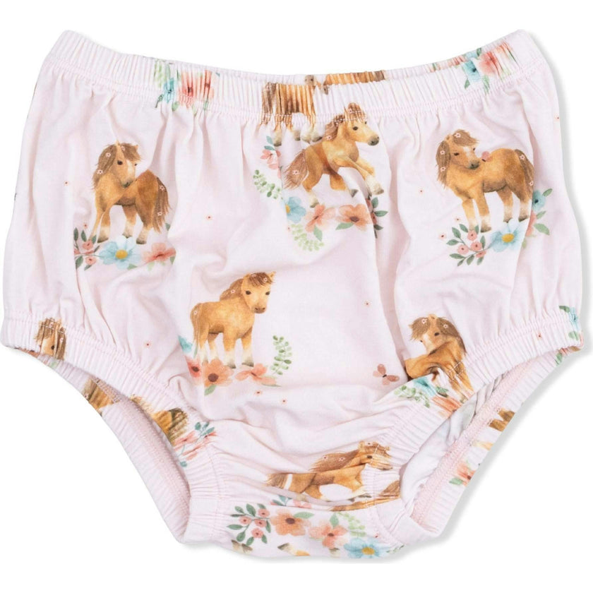 Pink Ponies - Smocked Twirly Dress and Bloomer