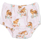 Pink Ponies - Smocked Twirly Dress and Bloomer