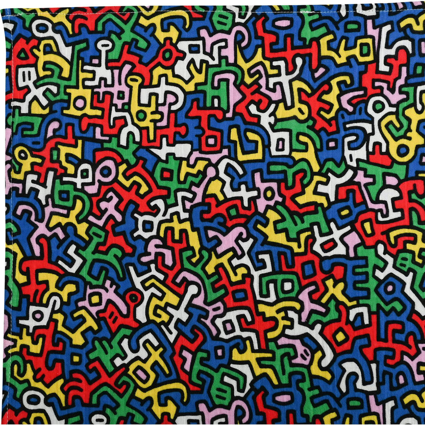Etta Loves X Keith Haring XL 'Brazil' Print Muslin Multi-Purpose Square Blanket