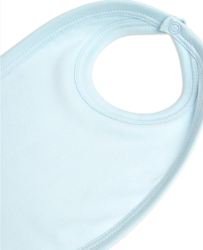 Pima Cotton Baby Bib - Light Blue