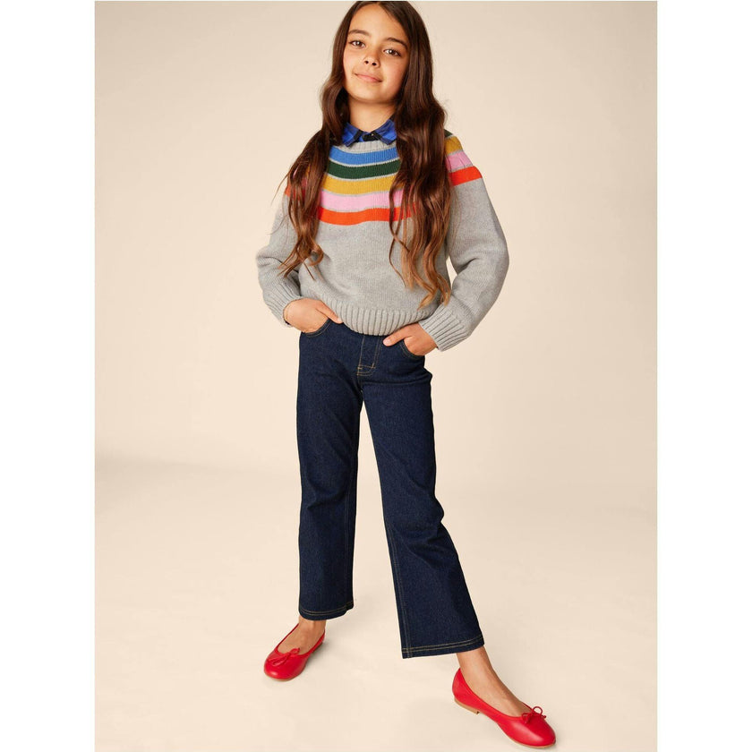 Denim-Like Drawstring Wide Leg Flare Pocket Pants, Blue