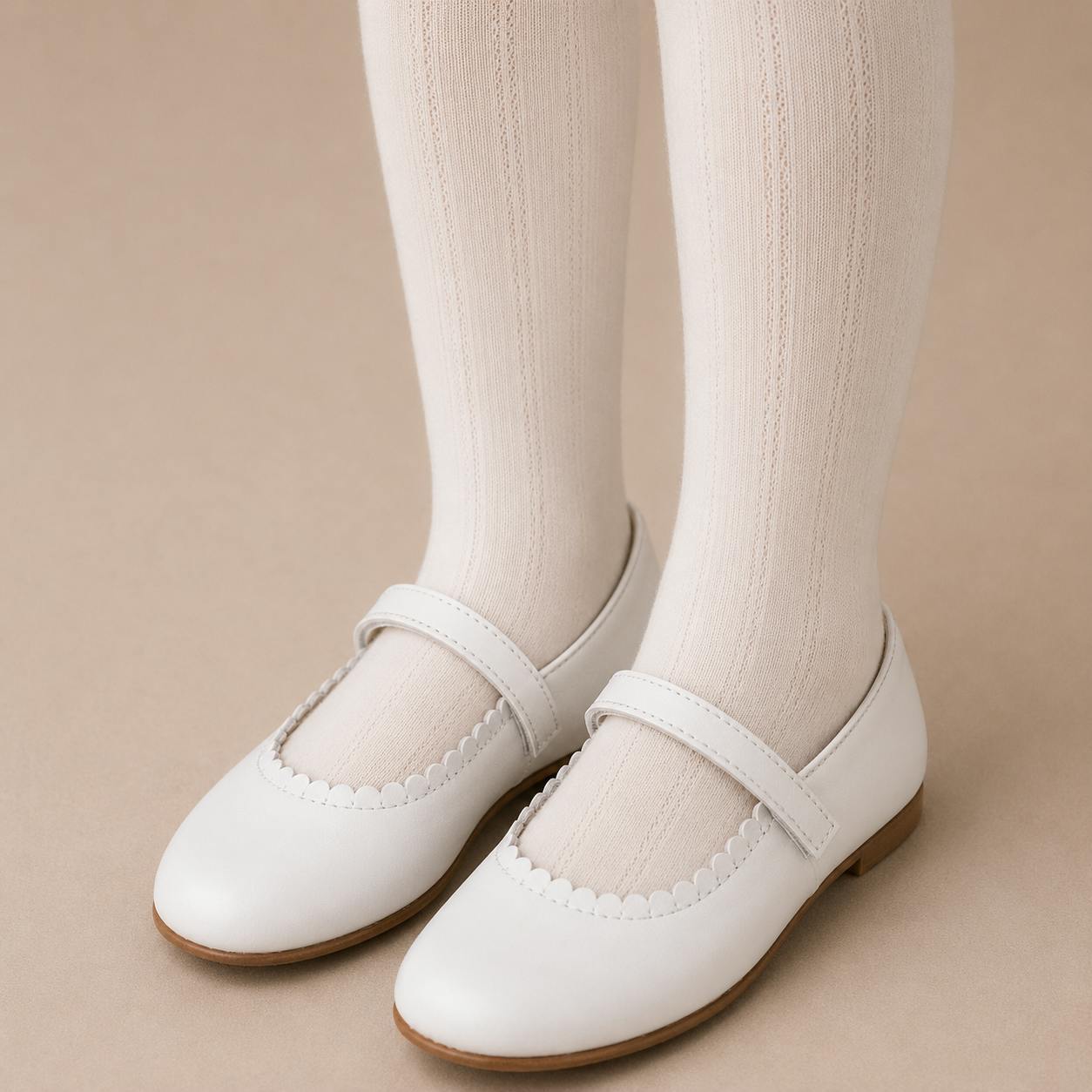 Aria Ballet Flat | White Leather