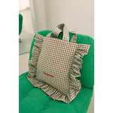 women's vichy frilled bag - foggy brown