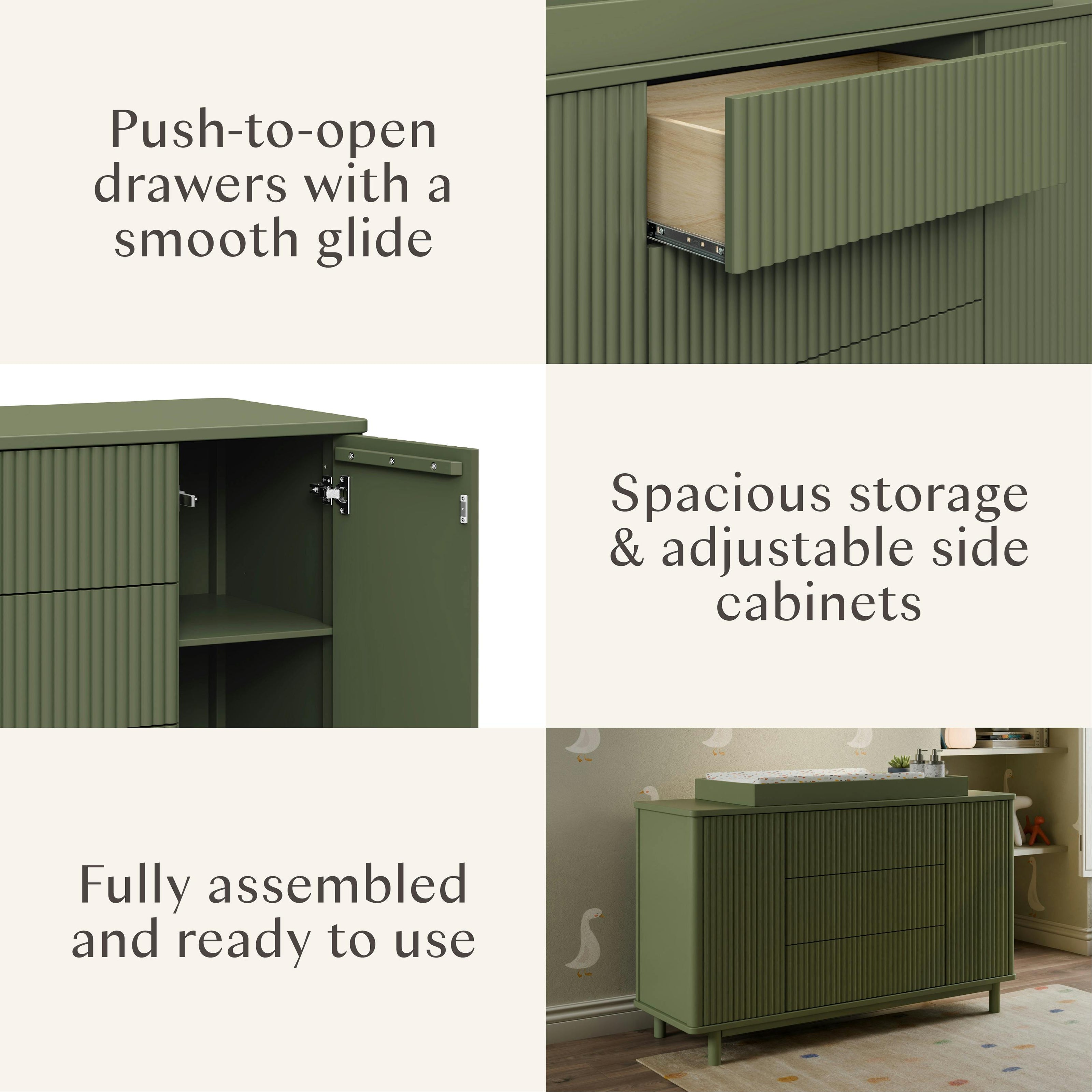 Pogo Tambour Extra Wide Assembled Dresser (58