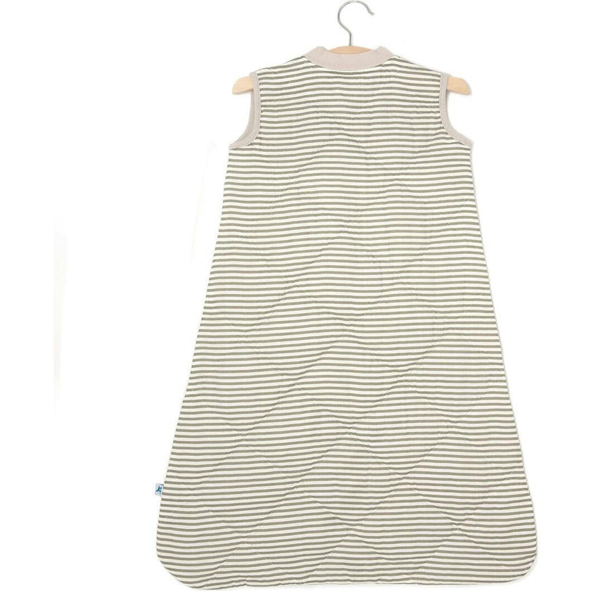 Cotton Muslin Quilted Sleep Bag - Grey Stripe