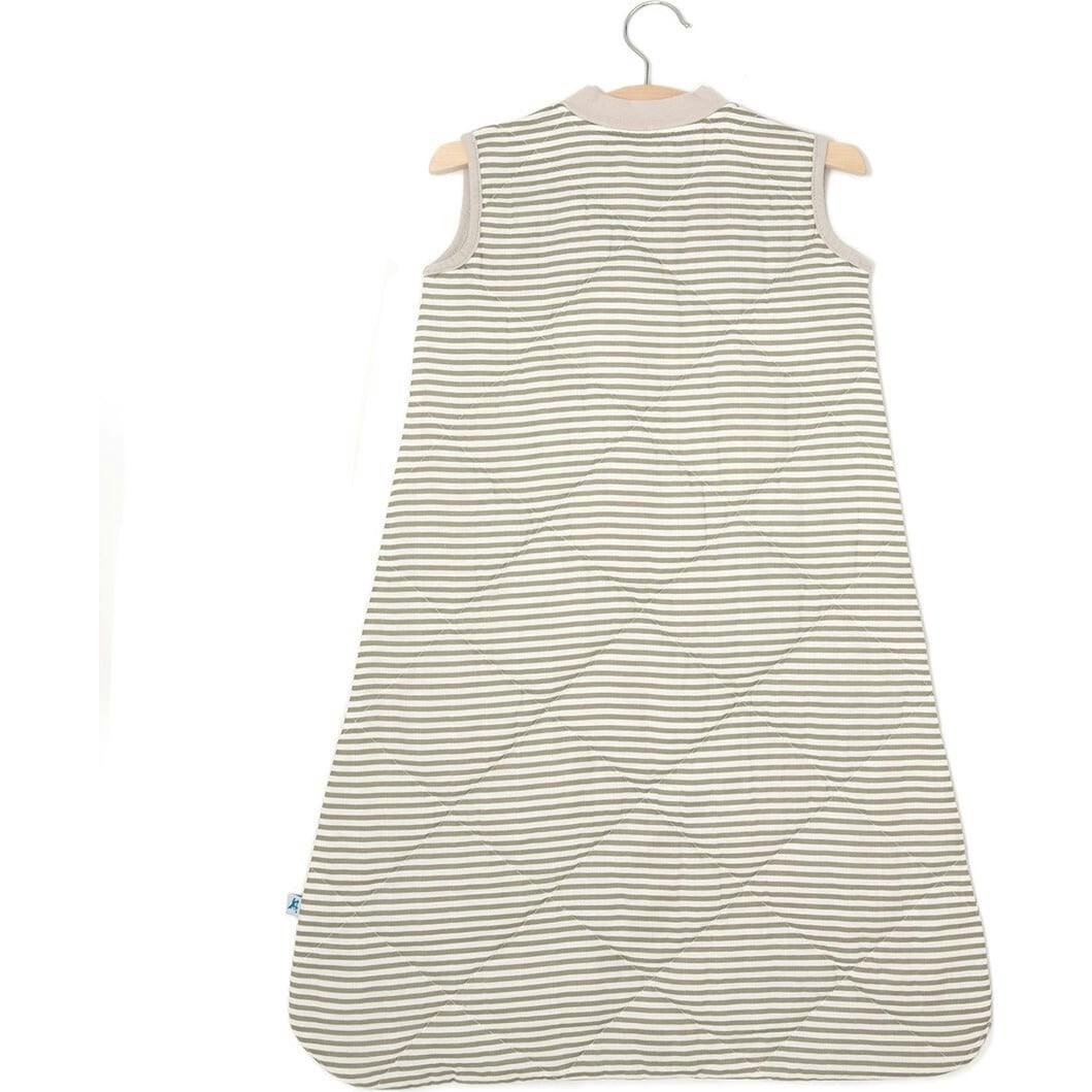 Cotton Muslin Quilted Sleep Bag - Grey Stripe