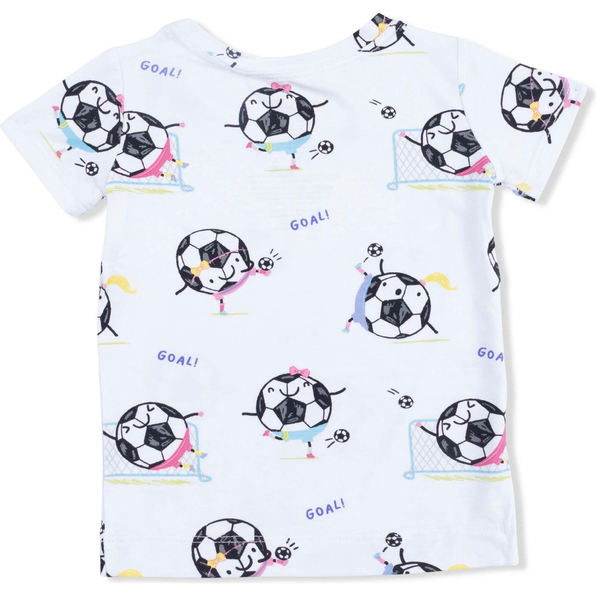 Soccer Balls Playing Soccer Pink - Loungewear Short Set