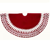 Handmade Scandinavian Design Felt Christmas Tree Skirt Red 60"