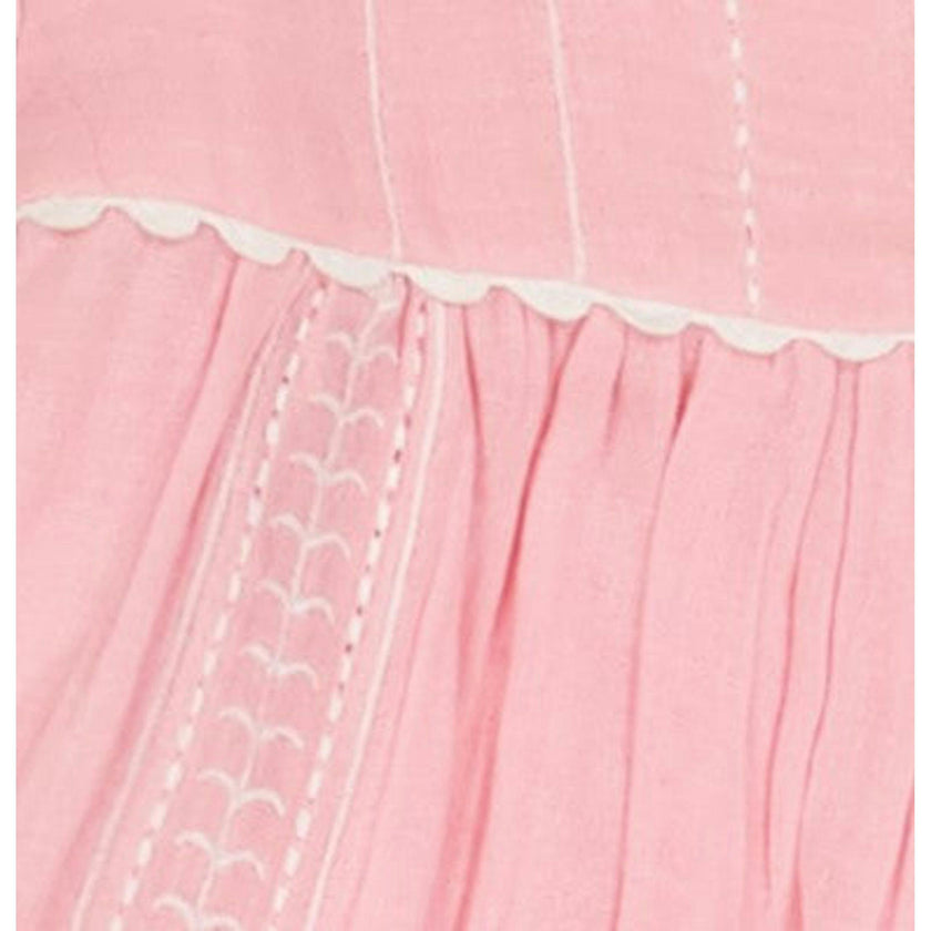 Serena Girls Tassel Dress Pink Embroidery, Pink Embroidery