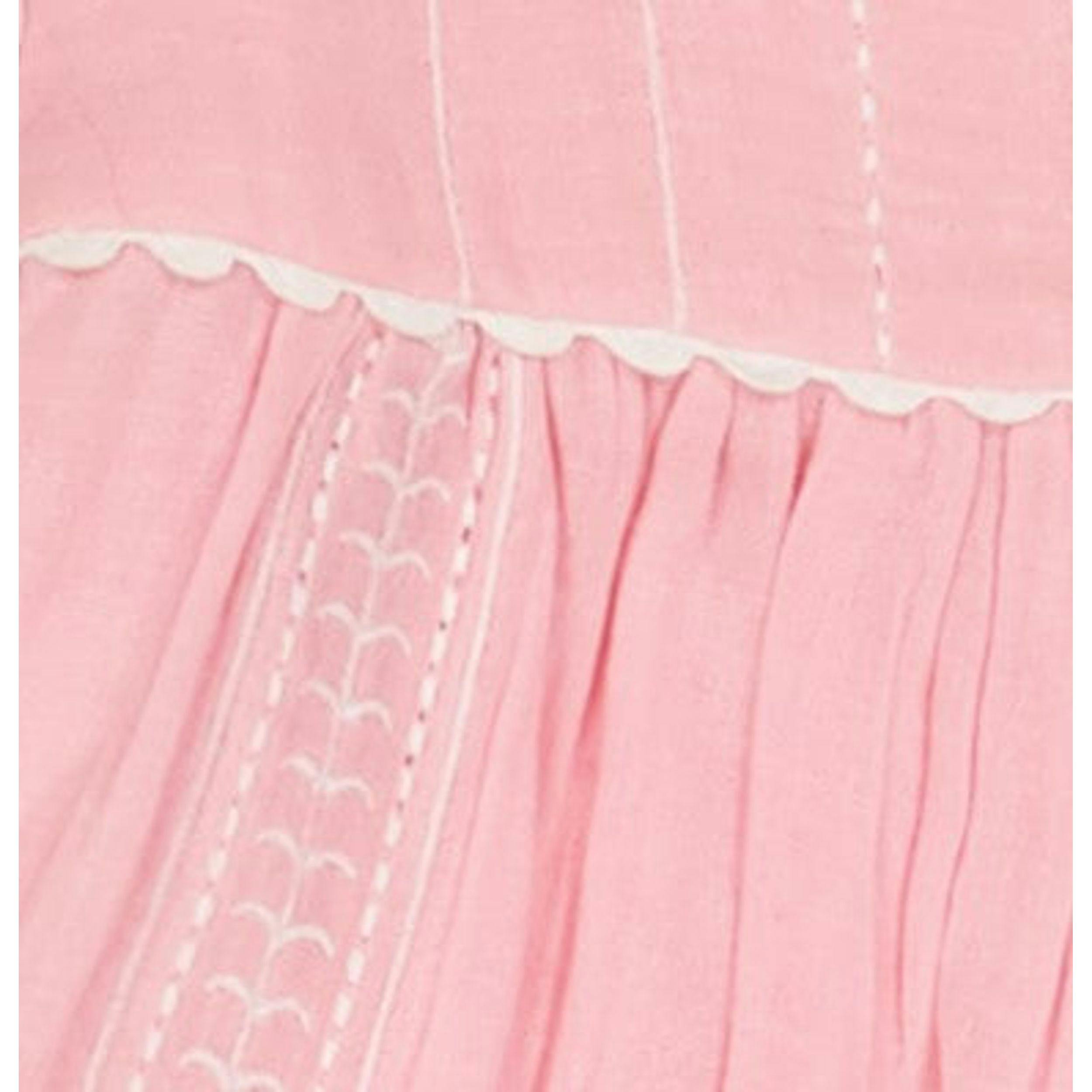 Serena Girls Tassel Dress Pink Embroidery, Pink Embroidery