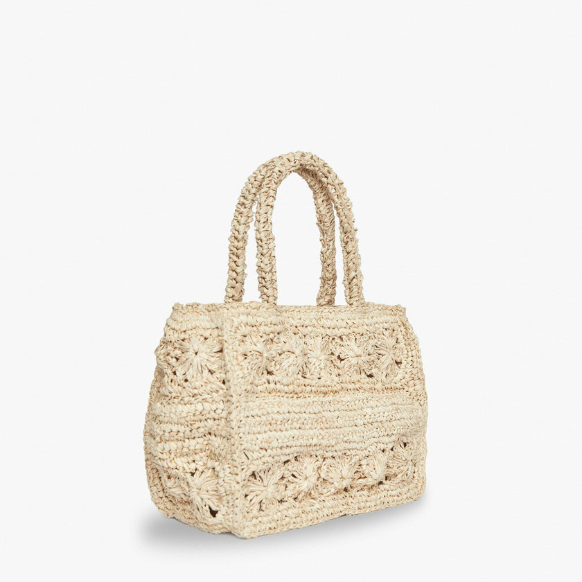 Women's Amina Straw Handle Mini Tote Bag