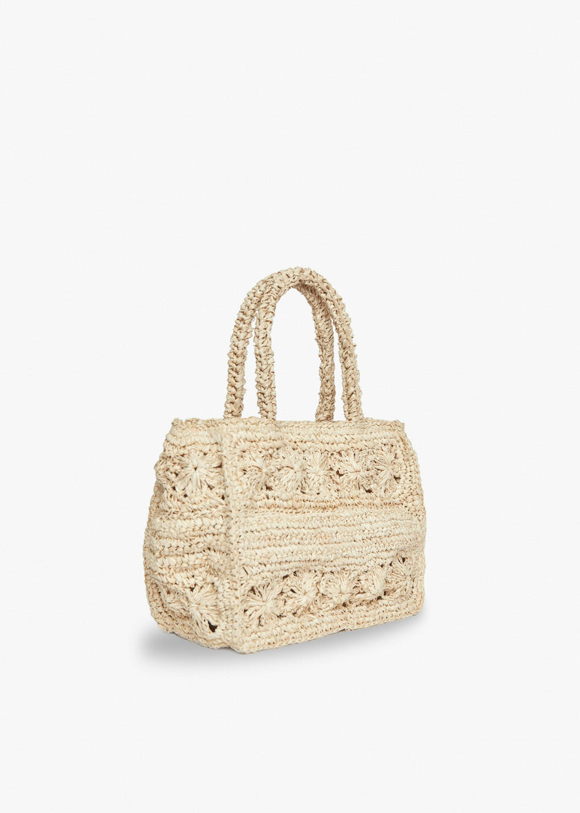 Women's Amina Straw Handle Mini Tote Bag