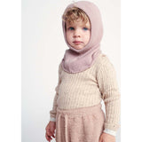 Chunky Ribbed Cotton Knit Elastic Fit Balaclava