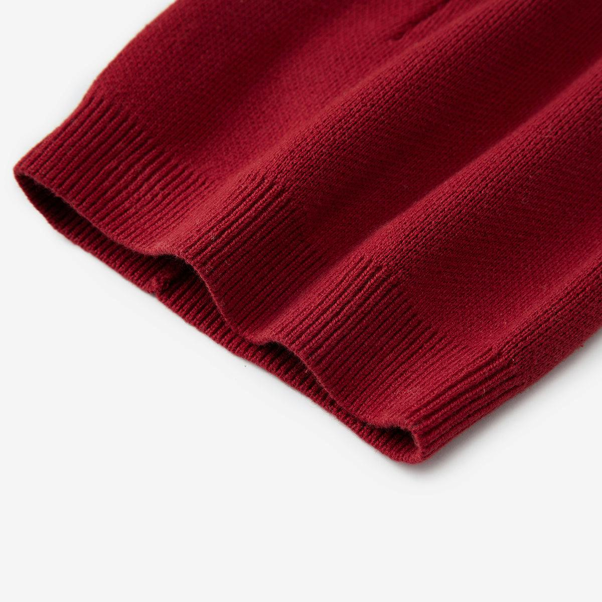 Red Knit Long Stocking Cap