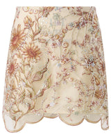 Starla Sequin Embroidered Mini Skirt