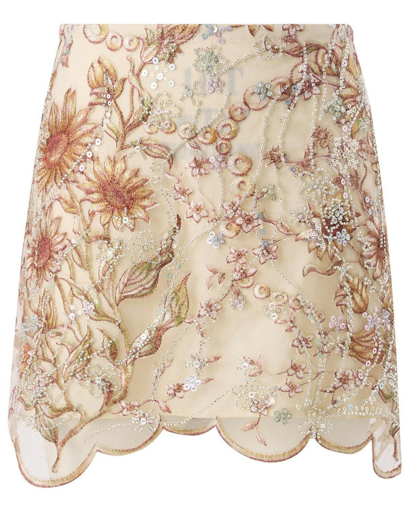 Starla Sequin Embroidered Mini Skirt