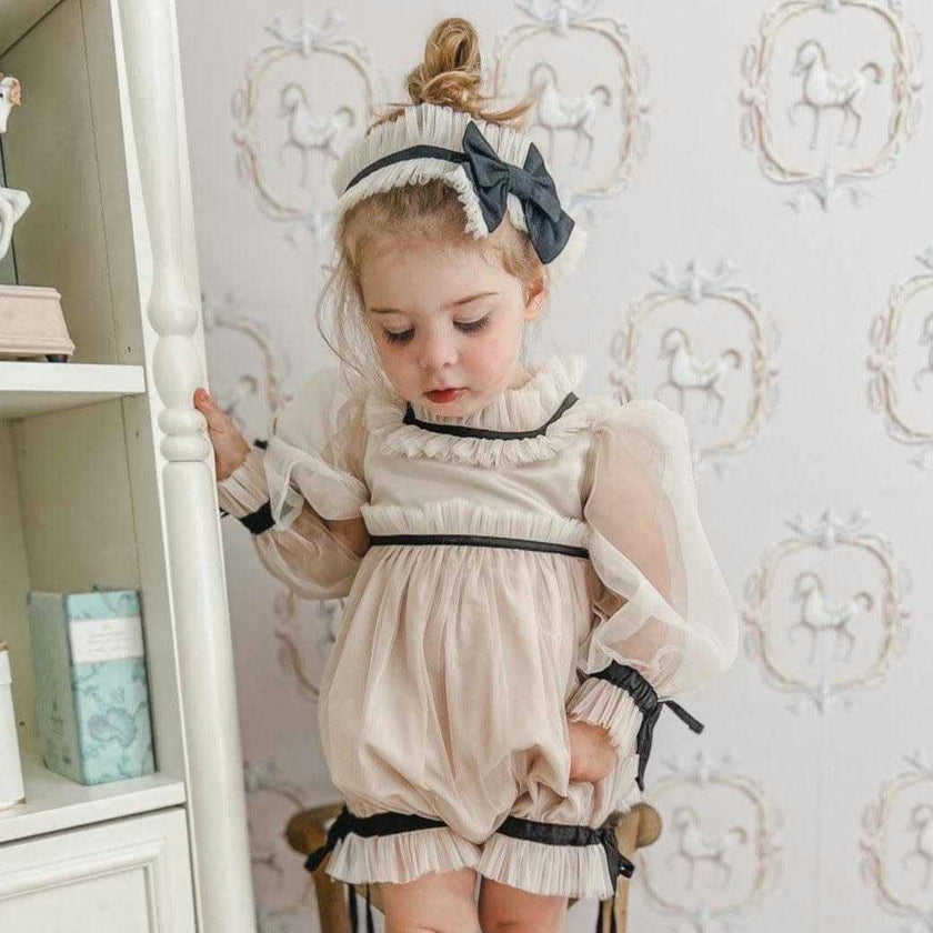 Coco-Caramel Tulle Hair Sash