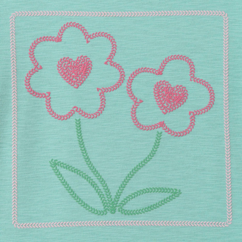 Girls Emroidered Tee | Sparkle Bloom