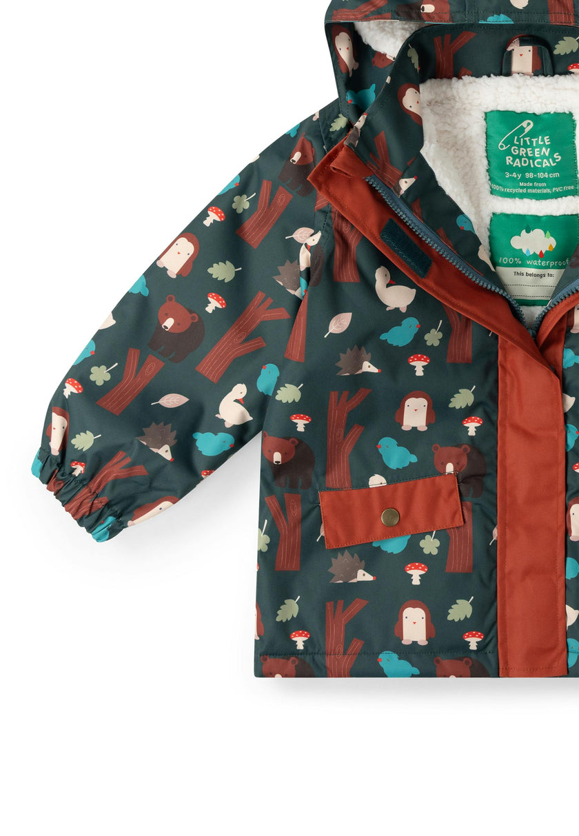 Woodland World Recycled Waterproof Adventure Winter Coat, Green