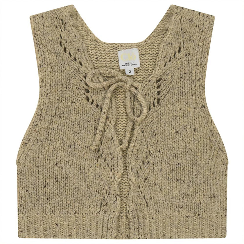 Knit Vest Black Mix