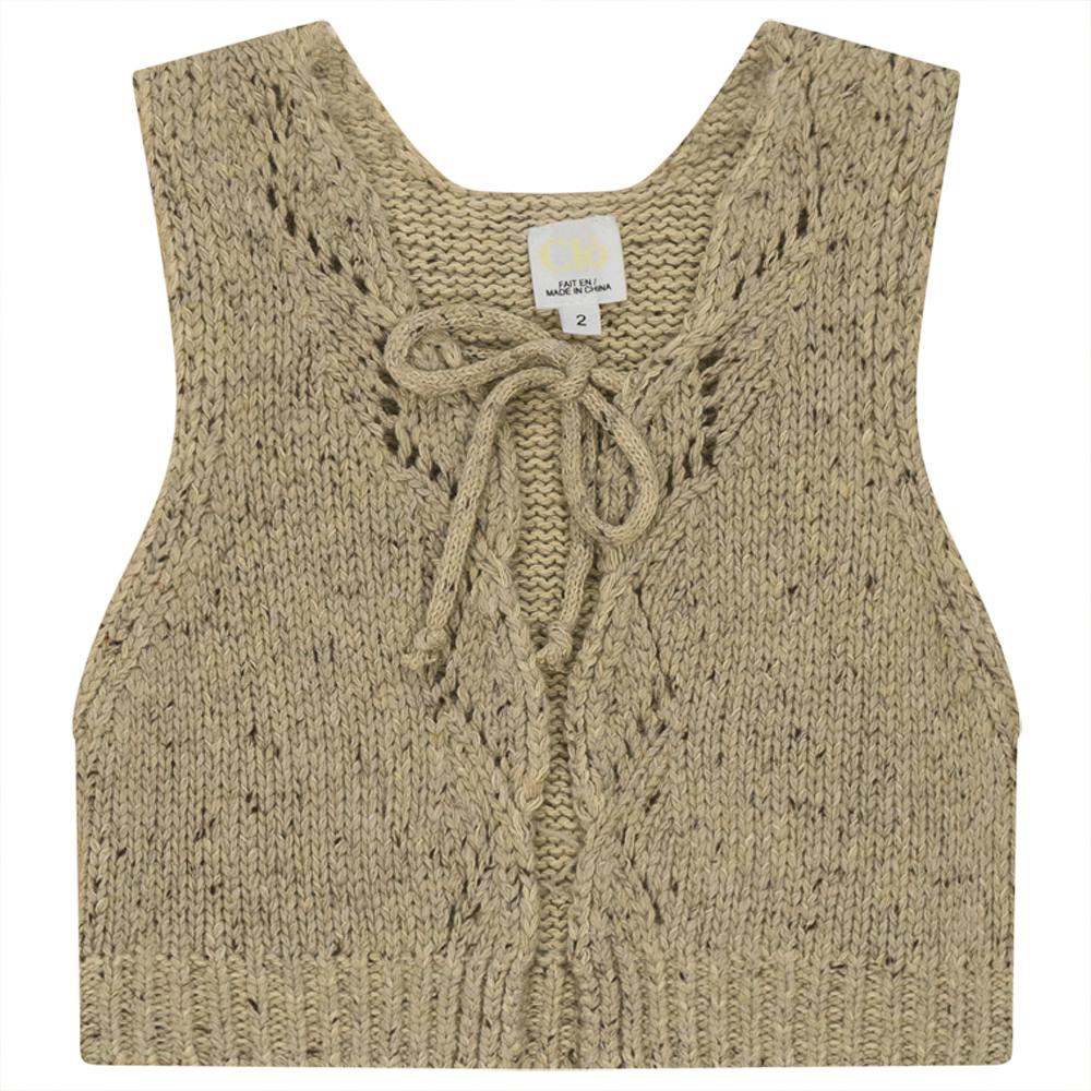 Knit Vest Black Mix