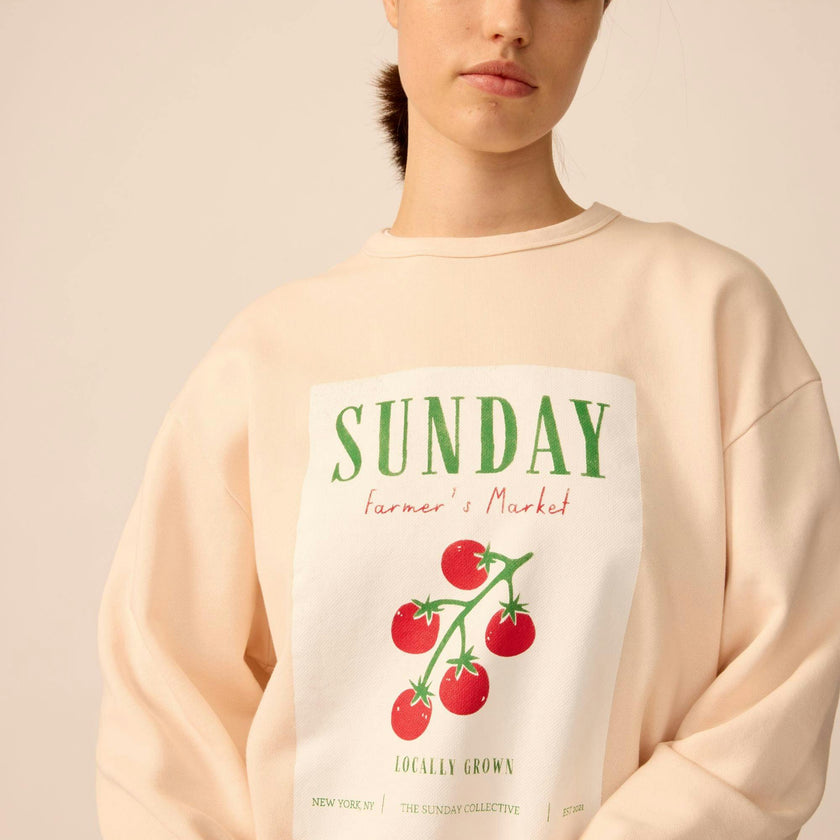 Adults Organic Weekend Sweatshirt in Peach
