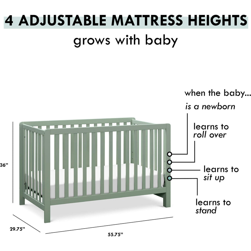 Colby 4-In-1 Low-Profile Convertible Crib