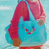 Blue Crush Velour Tote
