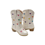 Pastel Ombre Hearts Cowgirl Boots