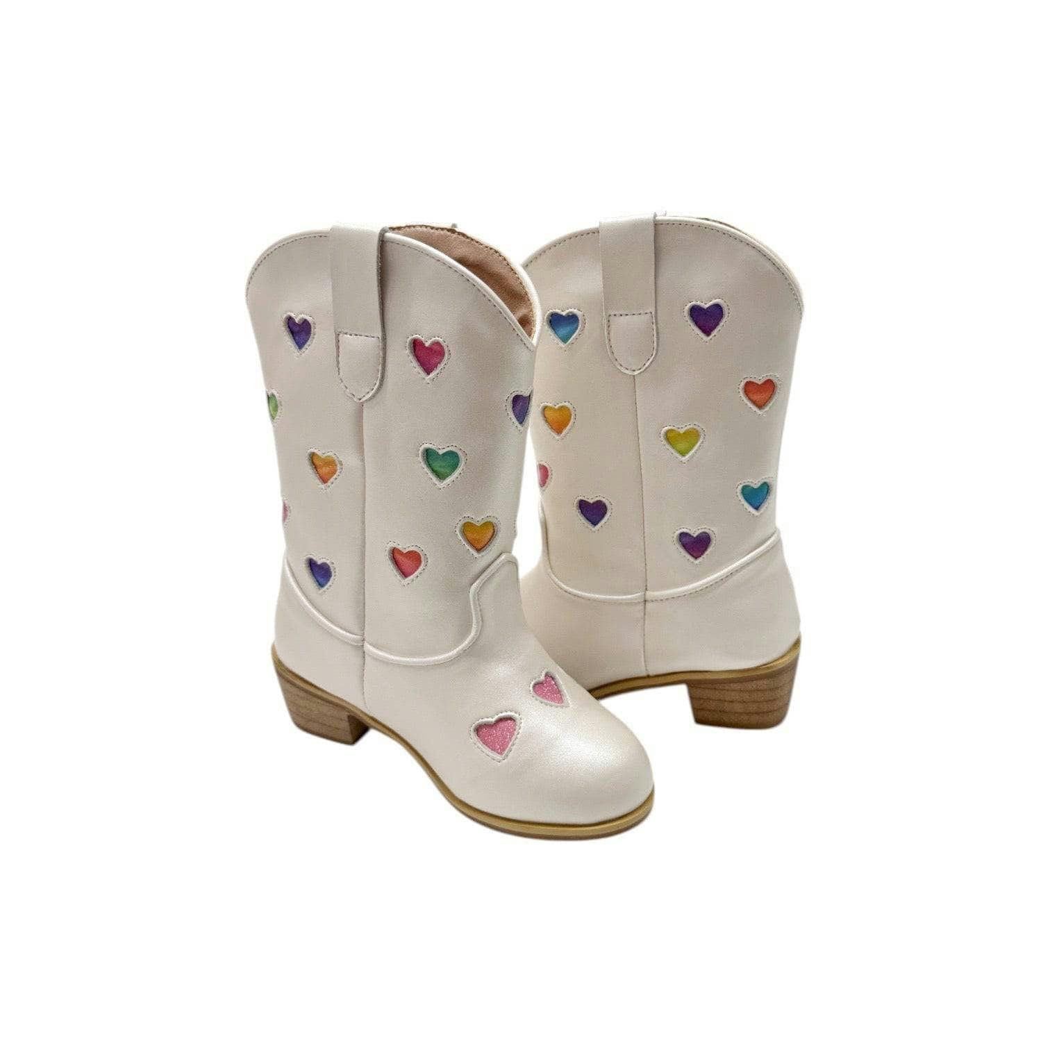 Pastel Ombre Hearts Cowgirl Boots
