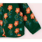 Orange Blooms Reversible Spring Jacket, Green