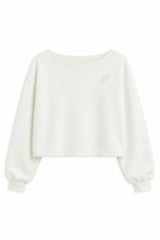 Hailey White With Heart & Harrow Terry Sweatshirt