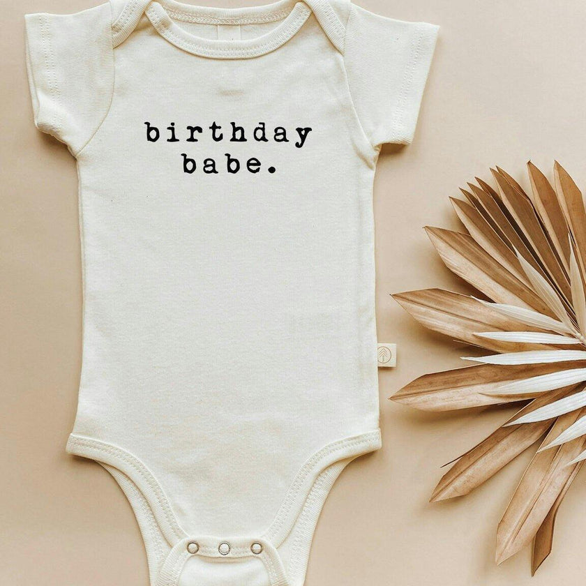 Birthday Babe Organic Baby Bodysuit