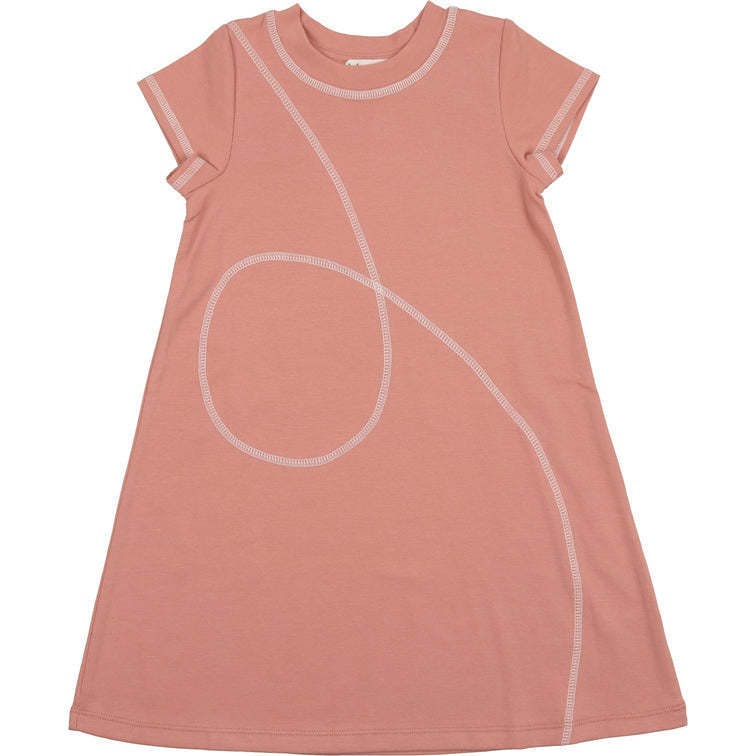 Spiral Stitch Short Sleeve Dress