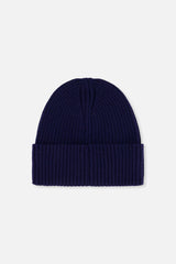 Ribbed Knit Hat Navy Blue