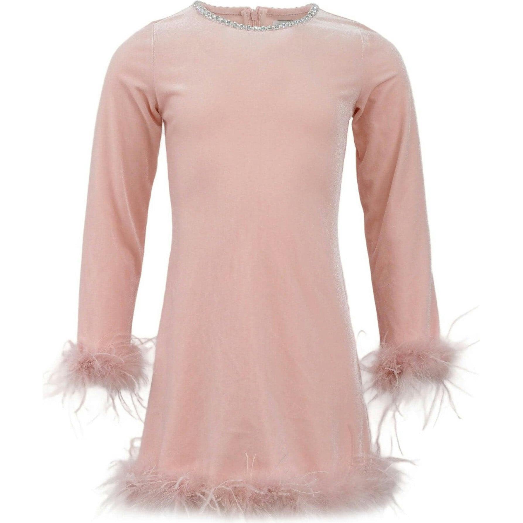 Princess Velvet Feather Dress