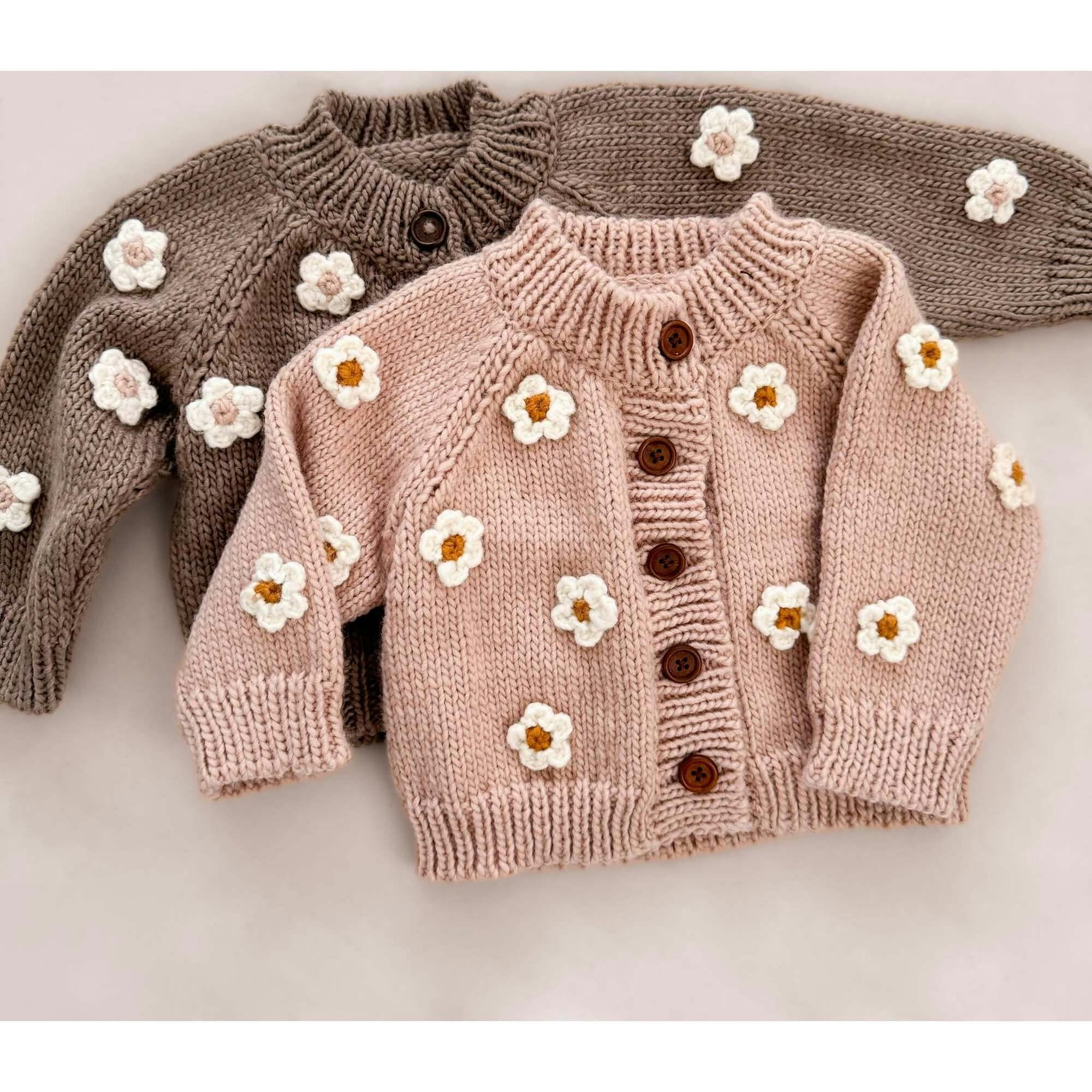 Flower Cardigan, Tan