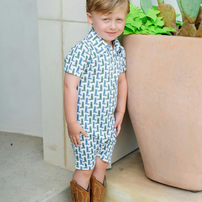 Tripp Boys' Polo Shortall Cowboy Boots