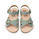 Pearl Kids Double Buckle Sandal – Smokey Sage Leather