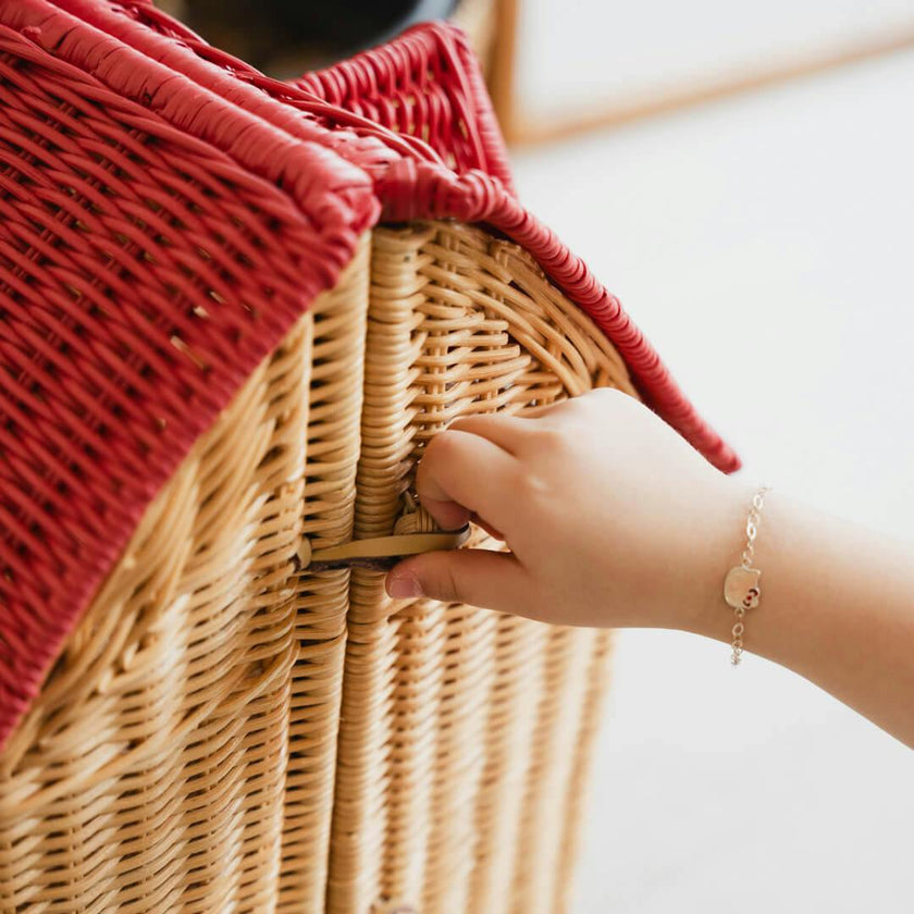Handcrafted - Amy Dollhouse Tote - Rattan Wicker