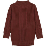 Split Style Knit Mao Collar Crew Fit Sweater