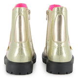 Metallic ankle boots