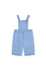 Soft Blue Catfish Denim Jumpsuit for baby