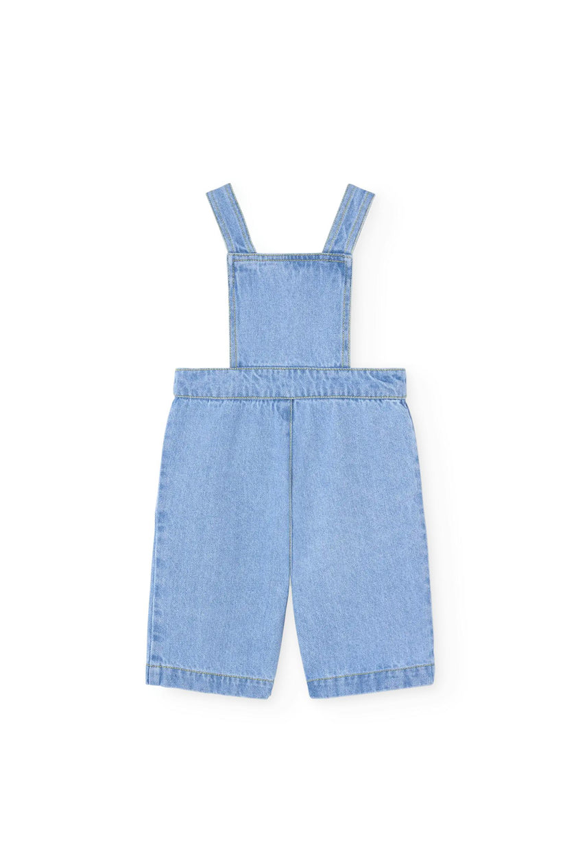 Soft Blue Catfish Denim Jumpsuit for baby