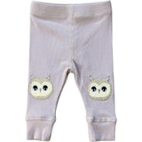Baby Girl Patch Ribbed Leggings